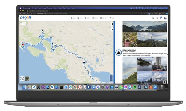 Travel Tracker App - Laptop Screenshot